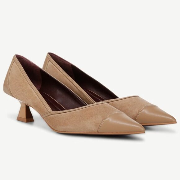 Franco Sarto Darcy Pointed Toe Kitten Heel Pump (WIDE) - Picture 1 of 9